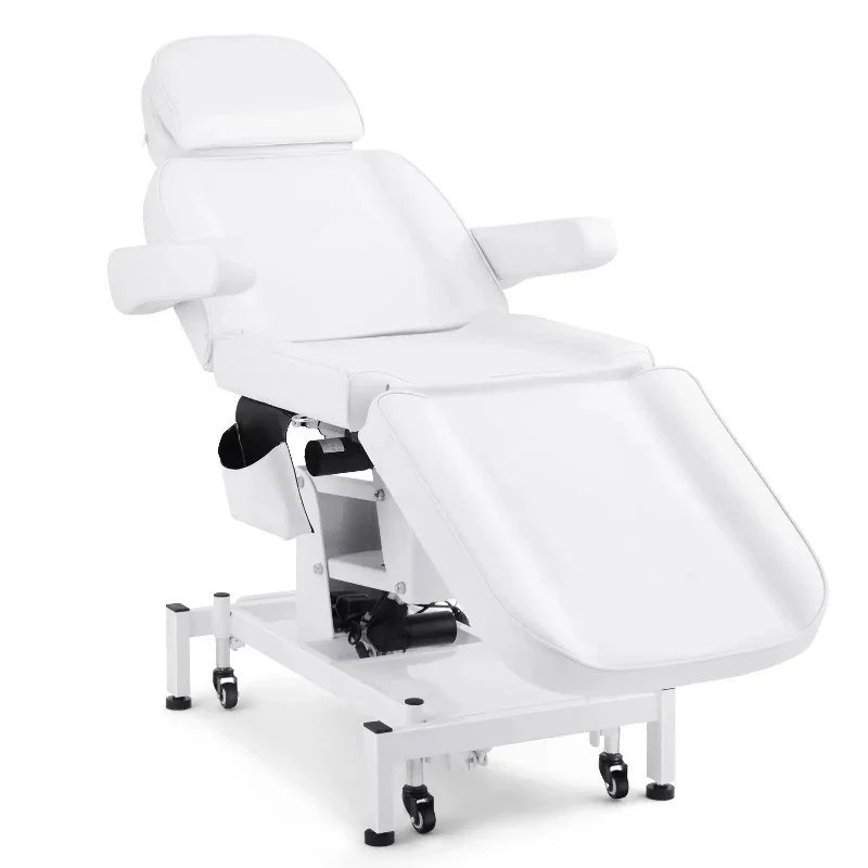 #2908 3 Motor Electrical Facial Bed for Esthetician 110V Removable Massage Table Beauty Bed Medical Aesthetic Tattoo Chair with Rotatable Armrests