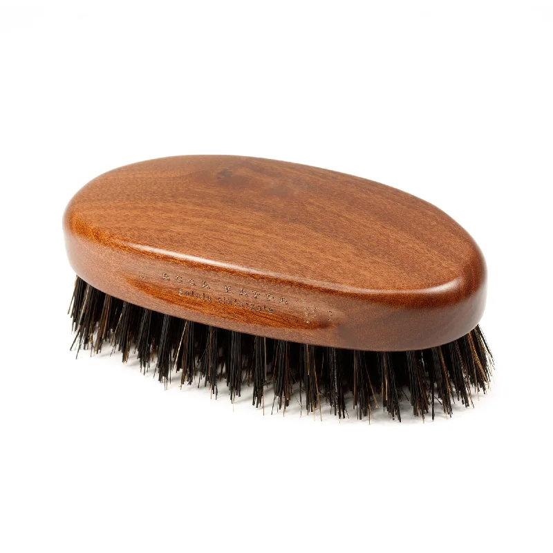 Acca Kappa Military Style Hair Brush, Kotibe Wood and Black Boar & Nylon Bristles