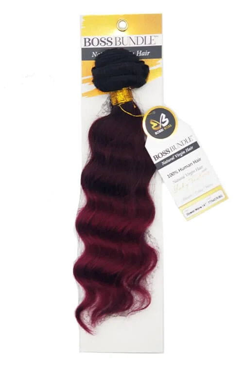 Bobbi Boss Gold Level Boss Bundle Ocean Wave Natural Virgin Weft Hair 14"