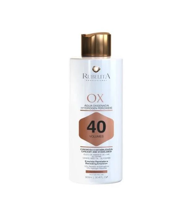 Creamy Stabilized Hair Bleaching OX Hydrogen Peroxide 40 Vol. 900ml - Rubelita