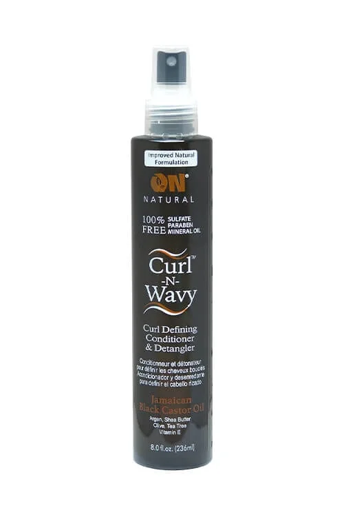 Organic Natural Curl N Wavy Curl Defining Conditioner and Detangler Jamaican Black Castor Oil 8 oz