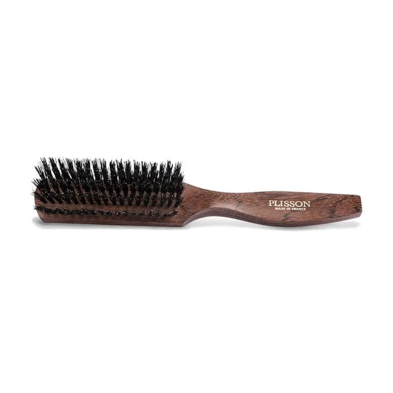 Plisson Flat Hair Brush with Bubinga Wood Handle