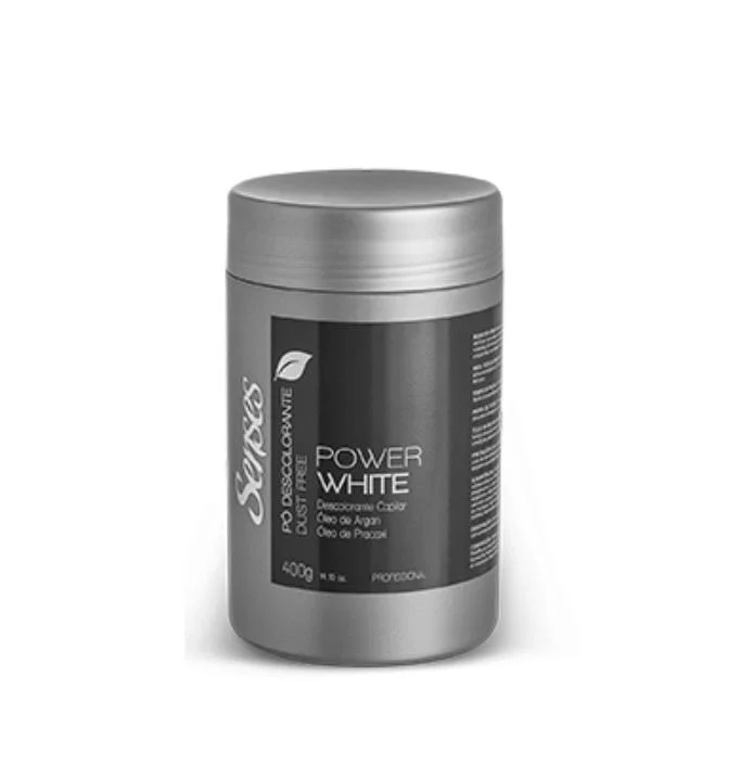 Power White Dust Free 9 Tones Macadamia Hair Bleaching Powder 400g - Senses