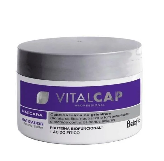 Professional Vitalcap Grey Blond Hair Anti Yellow Tinting Mask 250g - BeloFio