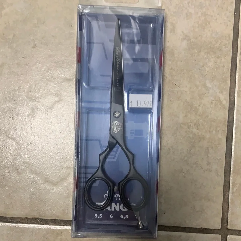 The Shave Factory Tango 6.5” Matte Black Finish Hair Shears