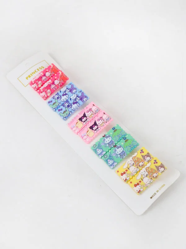 GHC15 Pack of 10 Hair Clip for Girls Hello Kitty